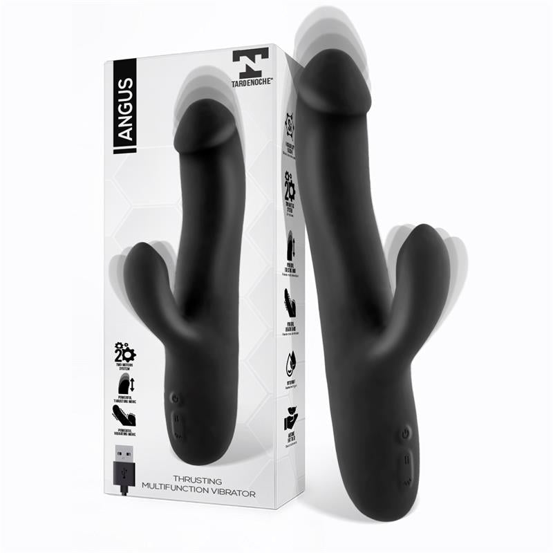 Angus Vibrador Con Función De Movimiento Thursting 2 Motores Silicona Usb