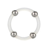 Anillo De Silicona Con Cuentas De Acero - Talla L