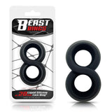 Anillo Doble Para El Pene 100% Silicona Líquida 2 Cm Negro