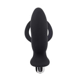 Anillo Para El Pene Con Plug Anal Negro