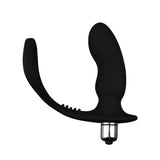 Anillo Para El Pene Con Plug Anal Negro