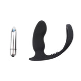 Anillo Para El Pene Con Plug Anal Negro