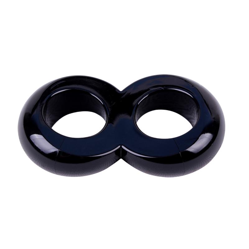 Anillo Para El Pene Doble Duo Cock 8 Negro
