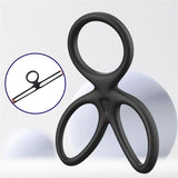 Anillo Triple Pene Y Testículos Silicona Líquida Flexible