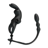 Anillo Vibrador Con Cadena Anal Desmontable