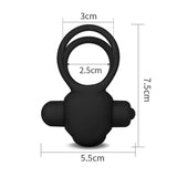 Anillo Vibrador Doble Power Clit Duo Negro