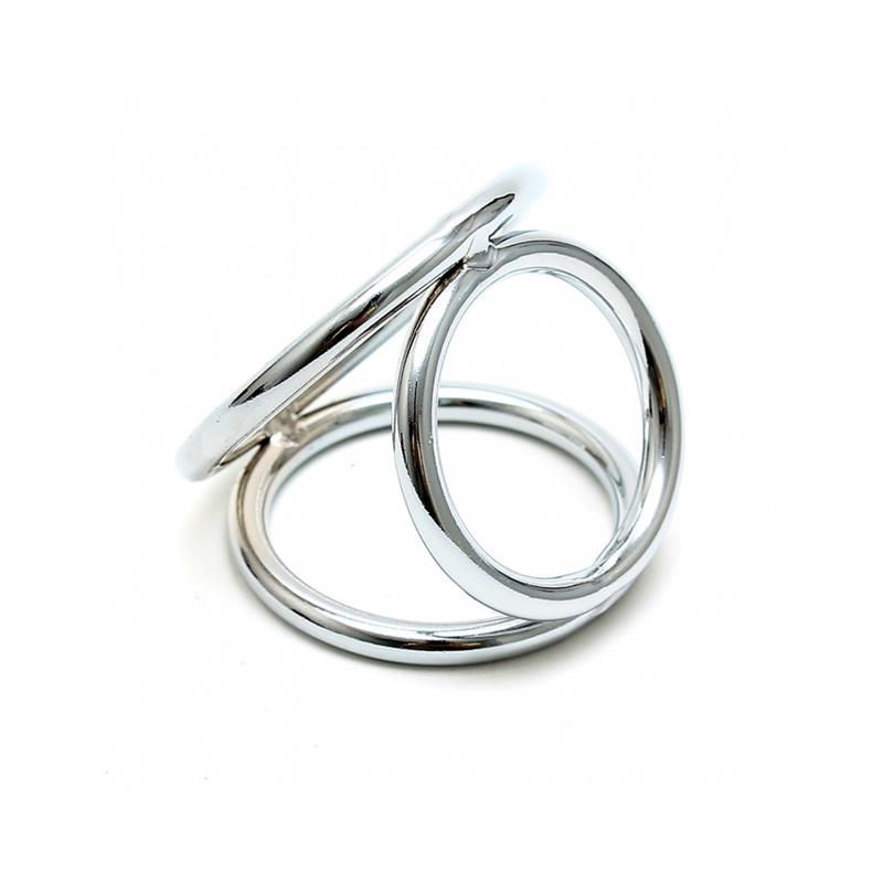 Anillos En Triángulo Metálico Para Pene Y Testículos