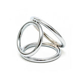 Anillos En Triángulo Metálico Para Pene Y Testículos