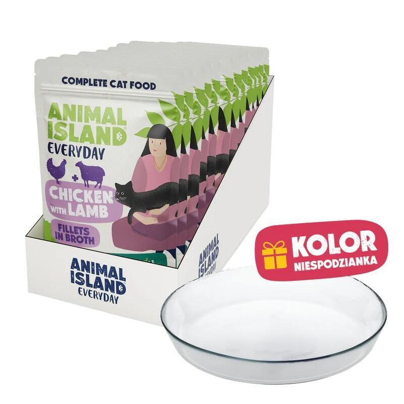 Animal Island Kurczak Z Jagniecina 12x85g+Talerzyk