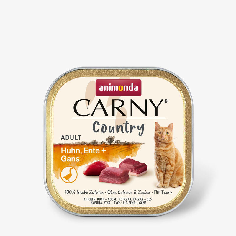 Animonda Carny Country Pollo, Pato + Oca - Comida Húmeda Para Gatos - 100 G