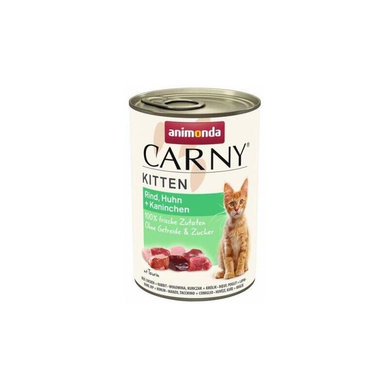 Animonda Carny Kitten Beef, Chicken, Rabbit - Comida Húmeda Para Gatos - 400 G