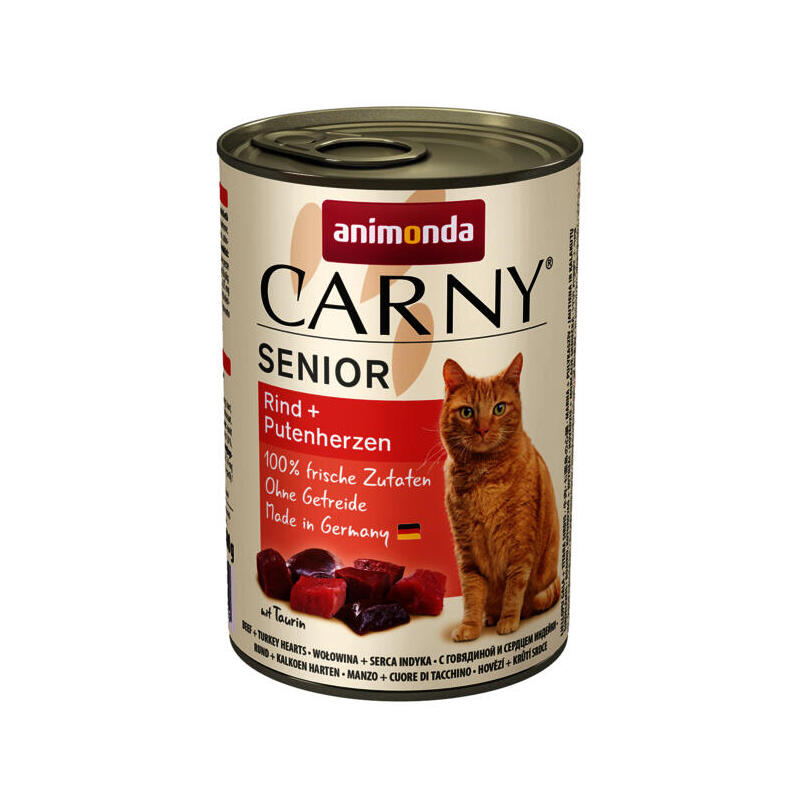 Animonda Carny Senior Sabor: Corazones De Ternera Y Pavo 400g