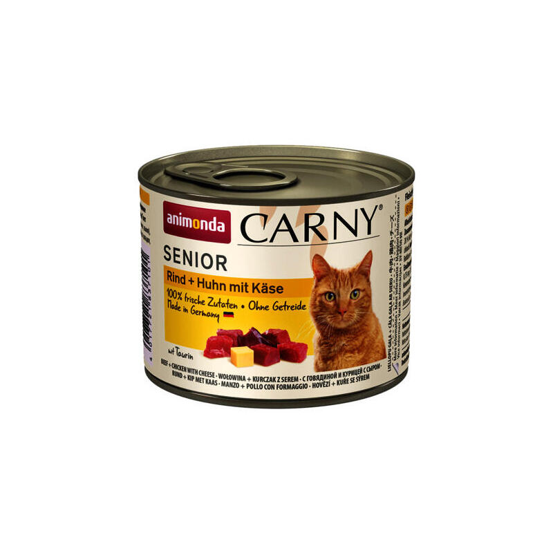 Animonda Carny Senior Sabor: Ternera, Pollo Con Queso 200g