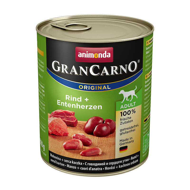 Animonda Grancarno Sabor Adulto: Corazones De Ternera Y Pato 800g