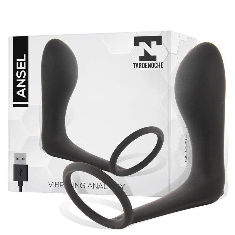 Ansel Plug Anal Con Vibración Y Anillo Usb Silicona