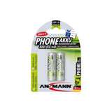 Ansmann 5030902 Batería Recargable Nimh Mignon Aa, Teléfono Dect, 800 Mah, Paquete De 2