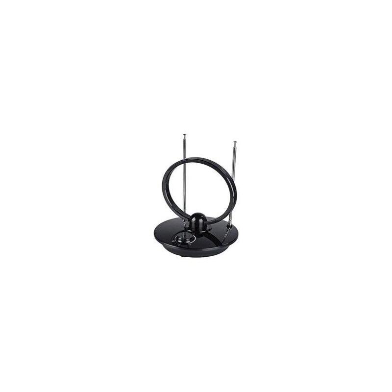Antena Tdt Interior Hama 179826 Dvb-T2 Activa Color Negro