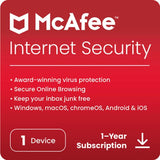 Antivirus Mcafee Internet Security 1 Dispositivo 1 Año Esd (Descarga Directa)