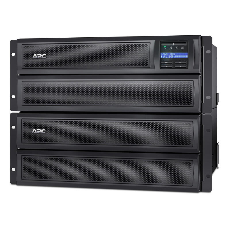 Apc Smart-Ups X 3000 Rack/Tower Lcd Ups (Montaje En Rack / Externo) Ca 230 V 2700 Vatios 3000 Va Ethernet 10/100 Rs-232 Usb Conectores De Salida: 12 4u Negro Con Apc Ups Network Management Card Ap9631 Extensión De Garantía Disponible W