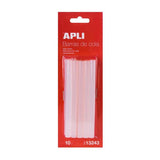 Apli Barras Adhesivas Para Pistola De Silicona Caliente Transparentes 10 Cm X 7,5mm Ø 10u