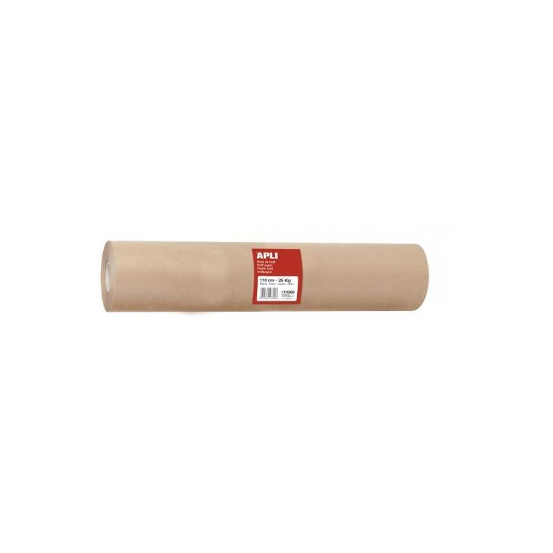 Apli Bobina De Papel Kraft - Ideal Para Dispensadores - Perfecto Para Envolver Productos - Uso En Fabricas Y Almacenes