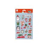 Apli Bolsa De Pegatinas Navideñas Reno - Adhesivo Permanente - 22 Pegatinas Surtidas - Ideal Para Decorar Regalos Y