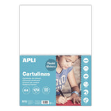 Apli Cartulina Blanca A4 170g 50 Hojas