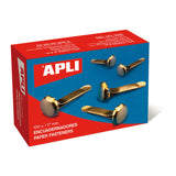 Apli Encuadernadores Metálicos Sin Arandela Dorados 17mm - 100ud-