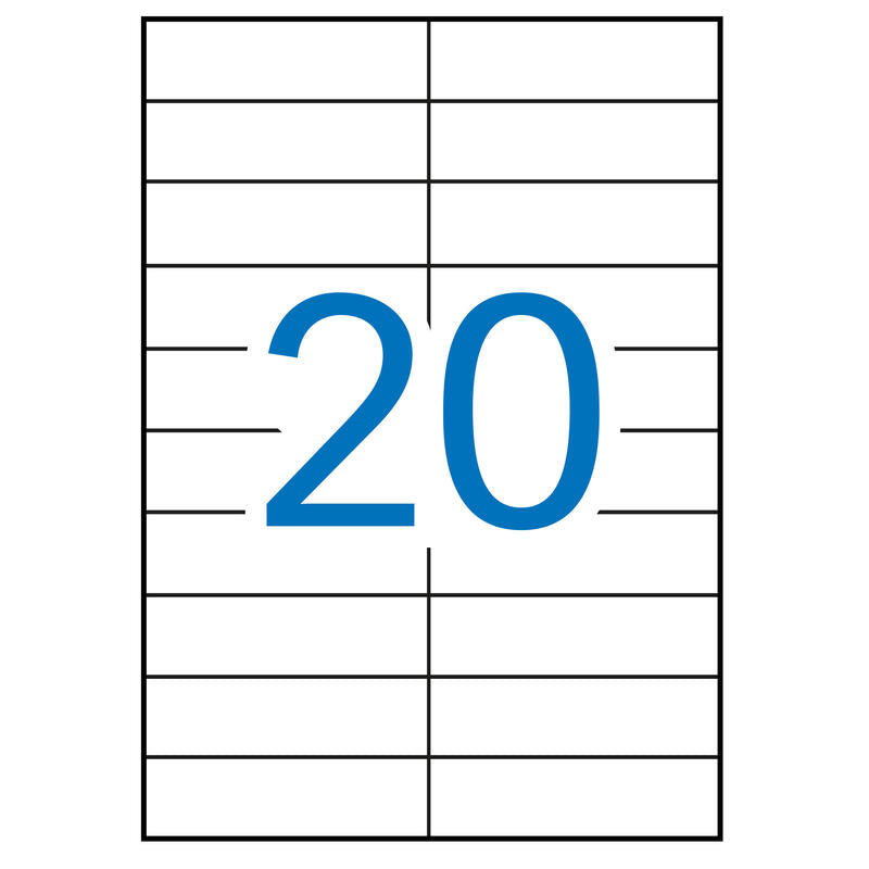 Apli Etiquetas A5 Blancas 21.0 X 74.6mm 15 Hojas