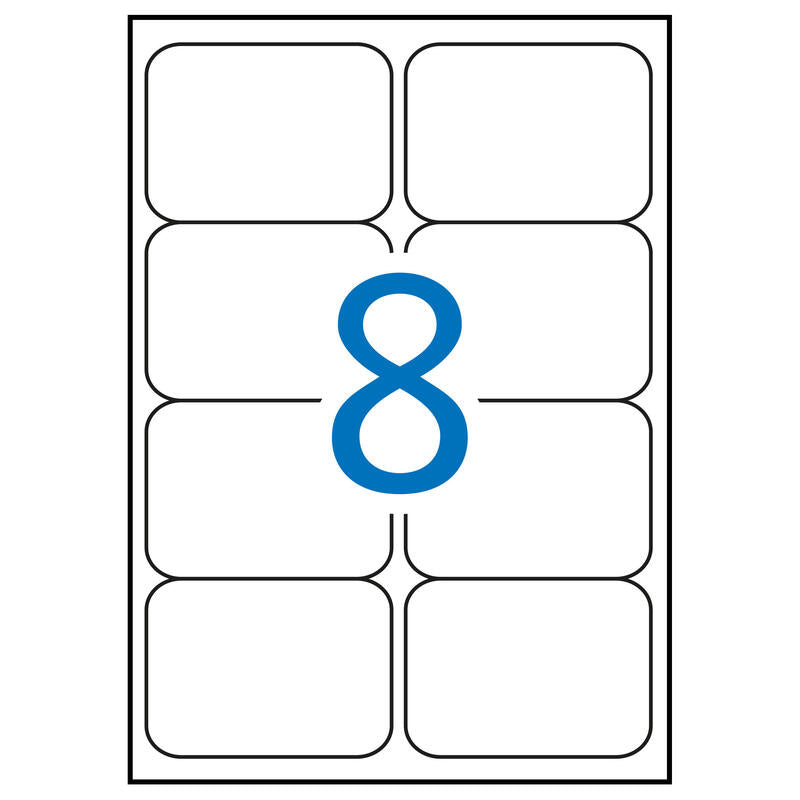 Apli Etiquetas Blancas Resistentes Intemperie 99.1 X 67.7mm 20 Hojas