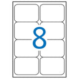 Apli Etiquetas Blancas Resistentes Intemperie 99.1 X 67.7mm 20 Hojas