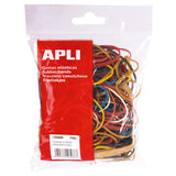 Apli Gomas Elasticas Surtidas - Contenido 100g - Gran Elasticidad Y Resistencia - 70% Caucho Natural