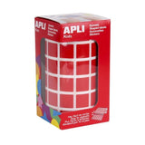 Apli Gomets Cuadrados 15mm Rollo Rojo -Rollo 2832 Unidades-