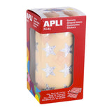 Apli Gomets Estrella Holograficos 19.5mm - 1416 Unidades Por Rollo - Ideal Para Actividades Infantiles - Cumple Normas De Calidad Y Seguridad
