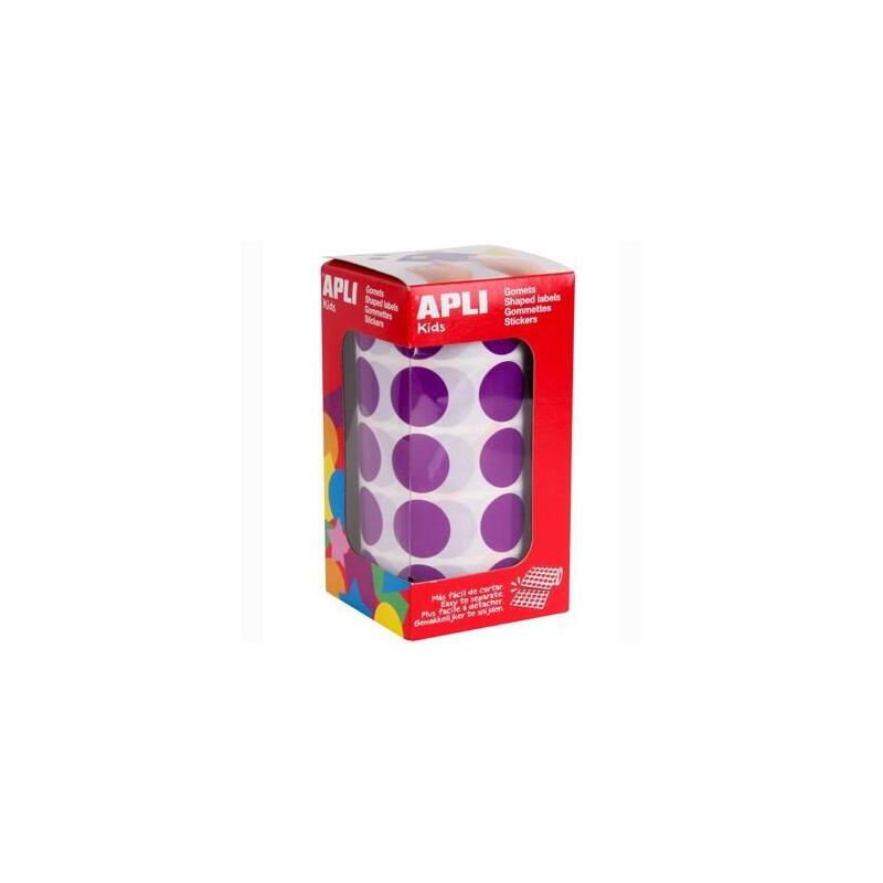 Apli Gomets Redondos 20mm Rollo Lila
