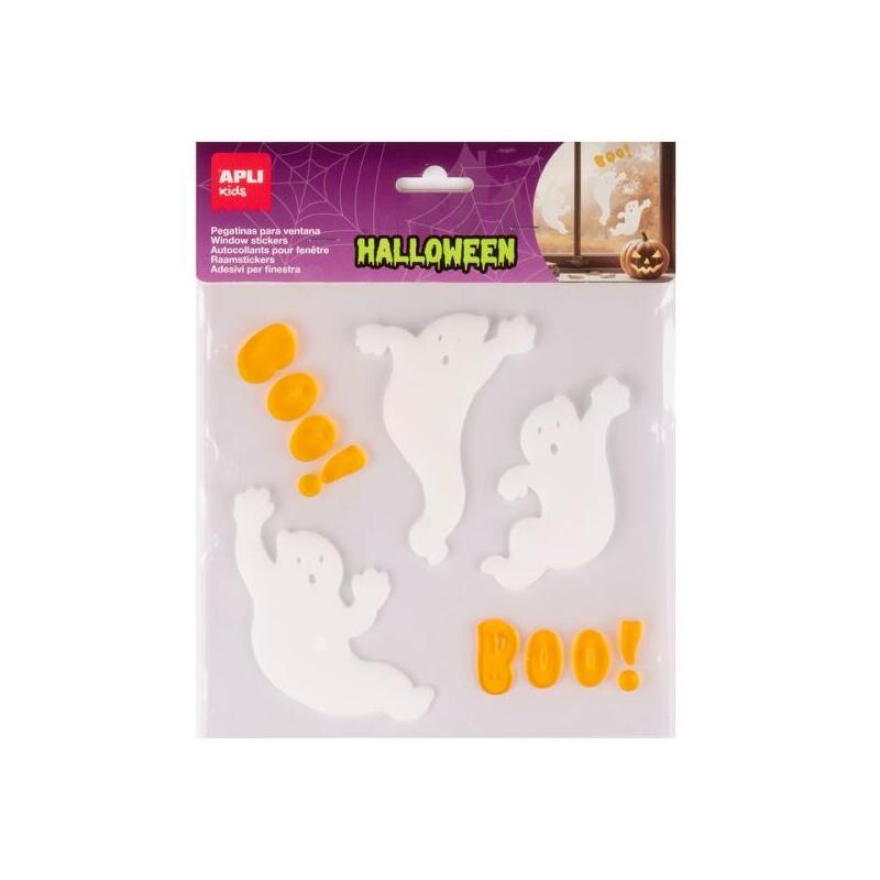 Apli Kids Pack Con 11 Pegatinas Jelly De Halloween Para Ventanas, Cristales, Espejos Etc.. - Diseño Fantasmas -