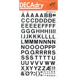 Apli Letras Transferibles Mayusculas Negras 10mm - Facil Aplicacion - 129 Caracteres - Resistente Al Agua - Negro