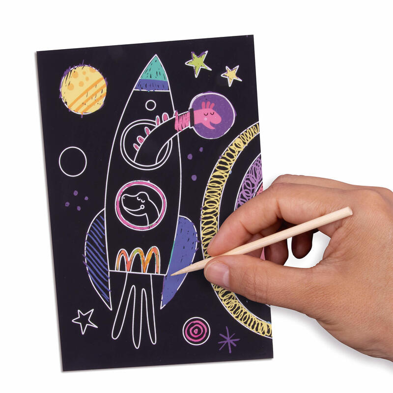 Apli Mini Láminas Rasca Y Dibuja Set Scratch&Draw Caja Expositora De 12 Surtidos +4 Años