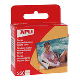 Apli Pack De 250 Tacks Autoadhesivos Doble Cara 10x16mm - Ideal Para Fotos, Scrapbooking Y Manualidades - Libre De