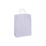 Apli Pack De 50 Bolsas Kraft - Alta Resistencia - Asas Rizadas - Reutilizables Y Reciclables - Blanco