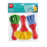 Apli Pinceles Paint&Fun Maxi Goma Eva Y Esponja Paint & Fun Bolsa De 3 C/Surtidos