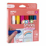 Apli Pintura Color Sticks Window Para Ventanas Barra 6gr Estuche De 6 C/Surtidos