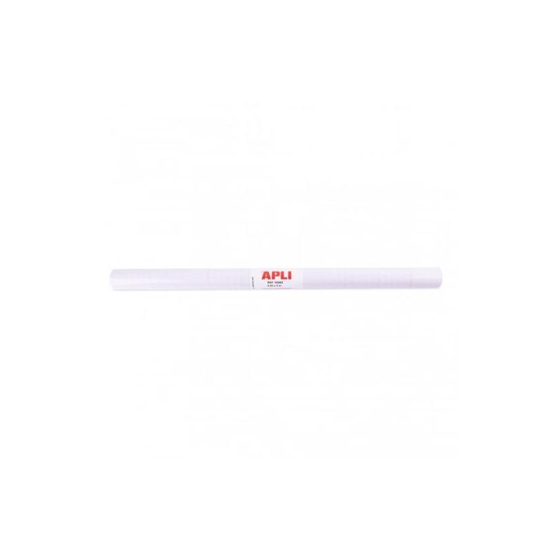 Apli Rollo De Polipropileno Transparente 3x0.50m 50 Micras - Adhesivo Reposicionable - Sistema Easy Peel - Cuadricula