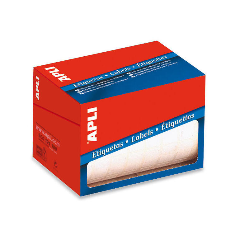 Apli Rollo Etiquetas Blancas Permanentes 16.0 X 22.0mm
