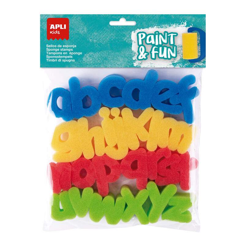 Apli Sellos Paint&Fun Esponja Abc Bolsa De 26 C/Surtidos