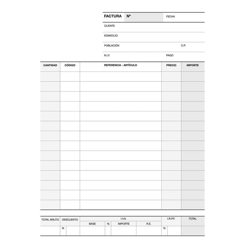Apli Talonario Factura 1/4 Natural Triplicado A-65 - Papel Autocopiativo - 3 Copias - Numeracion Secuencial - Tamaño Compacto - Natural