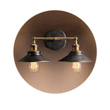 Aplique De Pared Doble Vintage Metalico E27 60 W 63 X 29 Cm