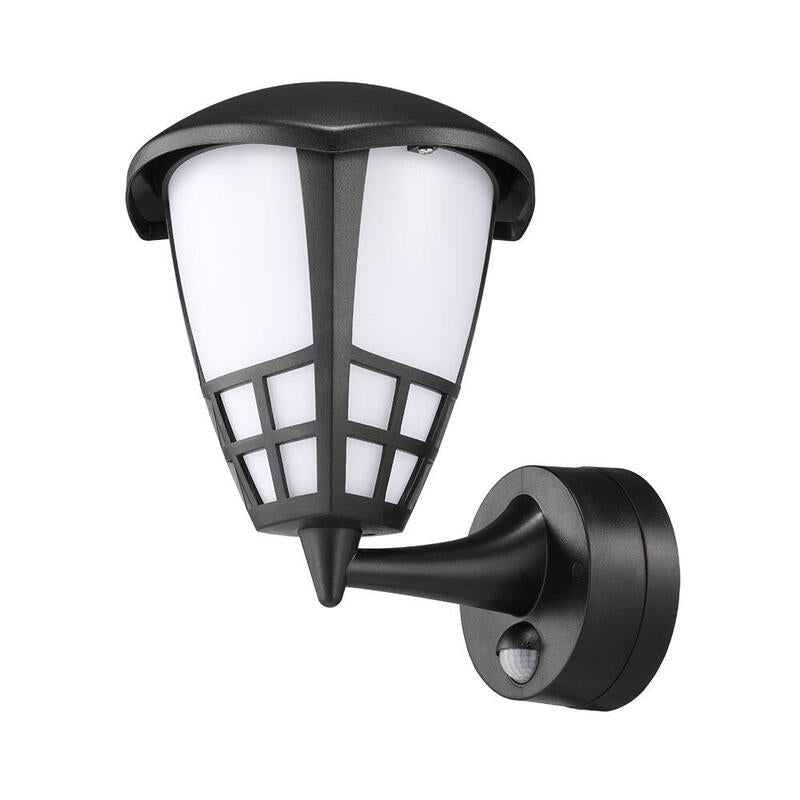 Aplique Led Con Sensor Crepuscular Y Movimiento 15 W 1200 Lm 4000 K Luz Día, Negro, 21,6 X 16 X 24,7 Mm
