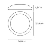 Aplique Led Redondo 18 W 1820 Lm 4000 K Luz Día Ø20,8 X 4,8 Cm