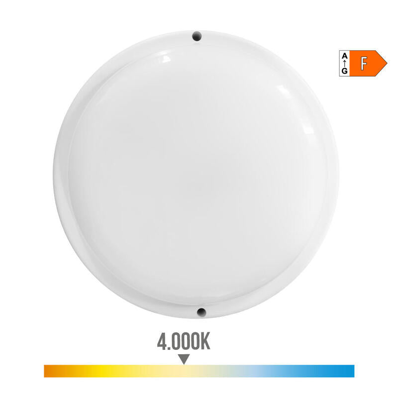 Aplique Led Redondo Con Sensor Crepuscular Y De Movimiento 18w 1820 Lm 4.000 K Luz Día Ø20,8 X 4,8 Cm